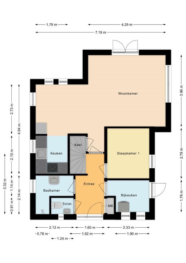 New 3 Bedroom House 7 People Ewijk エクステリア 写真